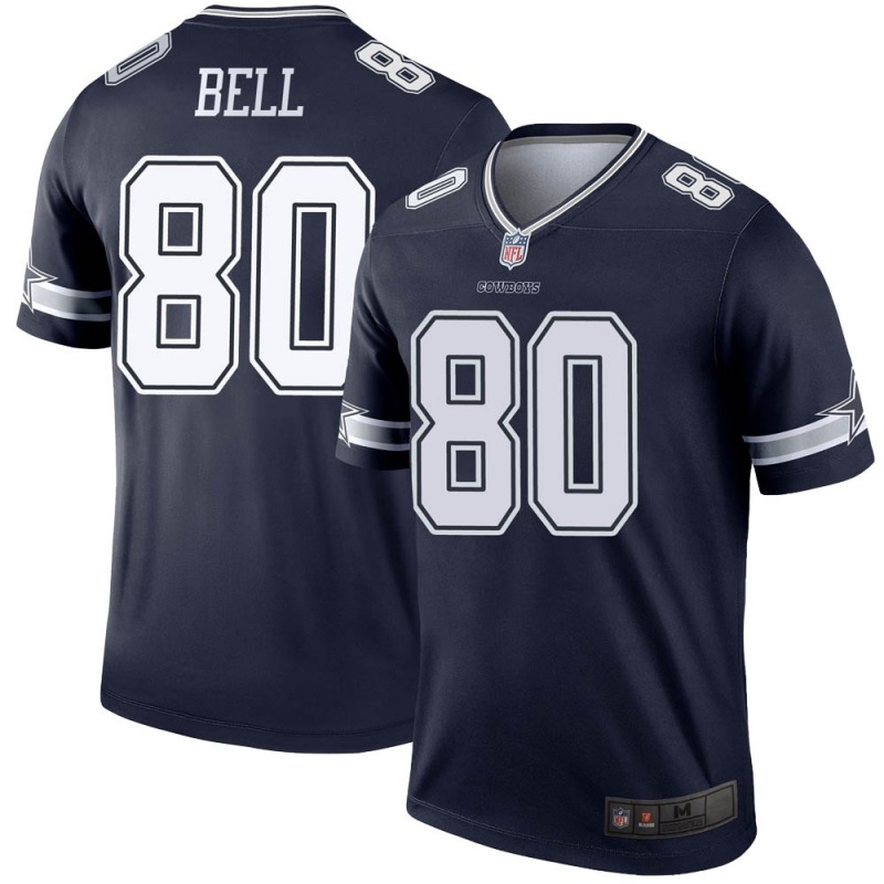 2020 Nike NFL Men Dallas Cowboys 80 Blake Bell Navy Legend Jersey